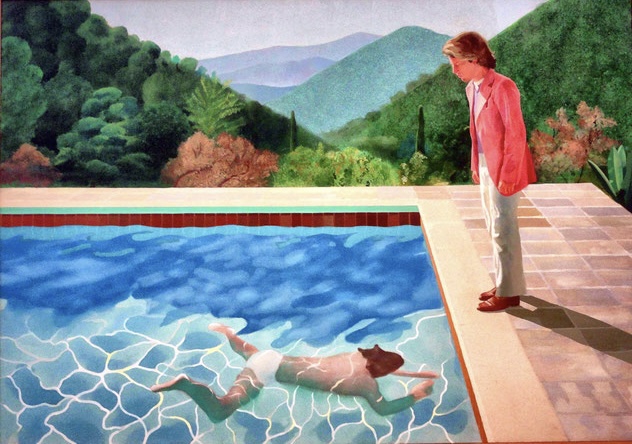 Portrait of an Artist (Pool with Two Figures)　David Hockney＝作　絵画作品の画像